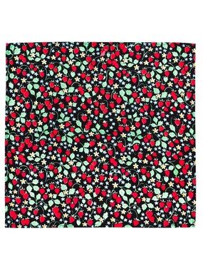 LUSH Strawberry Patch Knot Wrap- 100% Organic Cotton Bandana Scarf